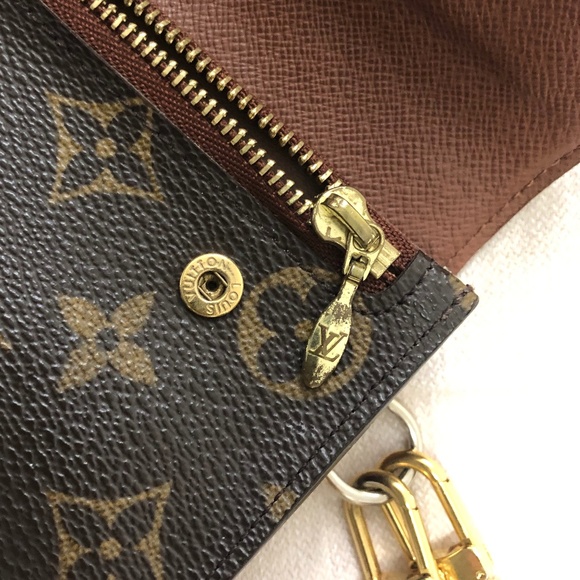 Authentic Louis Vuitton Monogram Accordion Wallet with Chain - Picture 7 of 13